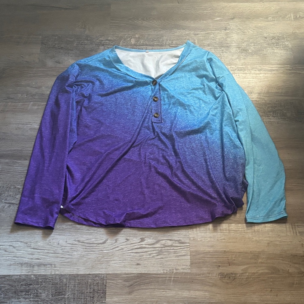 Temu Gradient Print Top - Picture 2 of 5